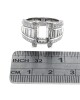 3-Sided 3-Row Diamond Semi-Mounting in White Gold